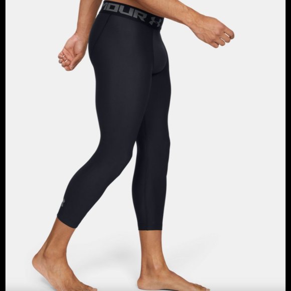 Under Armour Mens HeatGear Armour Compression ¾ Leggings Black XXL NWT - Picture 3 of 3
